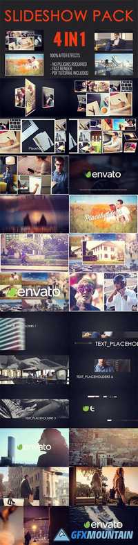 Videohive SlideShow Pack 4 in 1 11123059