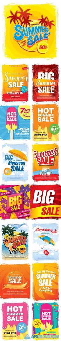 Summer advertising sale poster