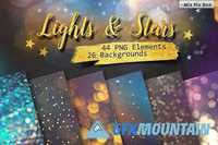 Lights & Stars Clipart + Backgrounds 813267