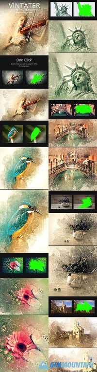 GraphicRiver - Vintater - Amazing Vintage And Watercolor Photoshop Action 17415412