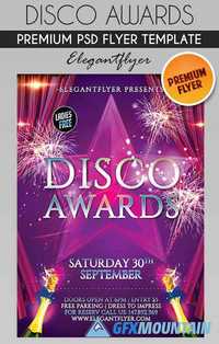 Disco Awards – Flyer PSD Template + Facebook Cover