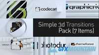 Videohive 3D Simple Transitions Pack 11224462