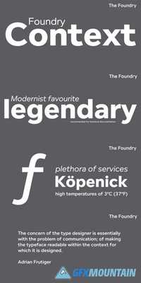 Foundry Context Font Family