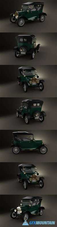 Hum3d - Ford Model T 4door Tourer 1924 3D model