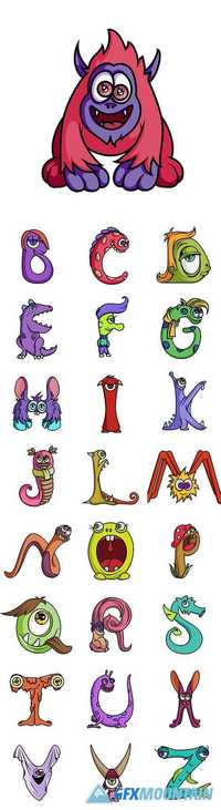 Monster alphabet letter