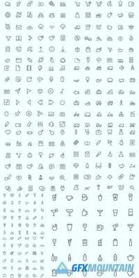 Simple Thin Line Design Icons