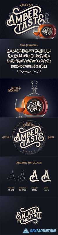 Amber Taste Font, Label, Mockup! 871031