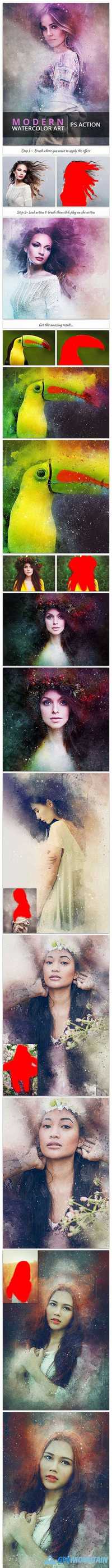 GraphicRiver - Modern Watercolor Art - PS Action 17467503
