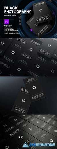 Black Photography Business Card 592871
