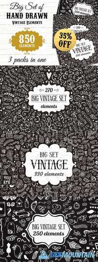 850 elements - Big Vintage Bundle 717545