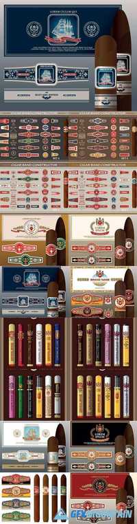 Cigar label design cirars template