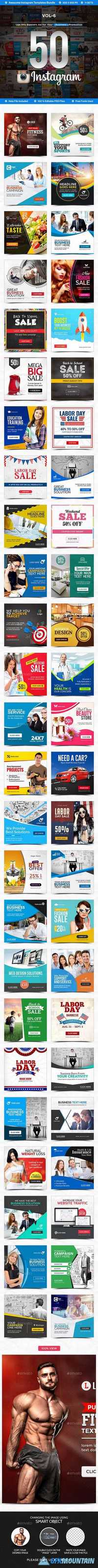 GraphicRiver - Instagram Template Banners - 50 Designs - 18176321