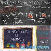 MATILDAS GRADE SCHOOL HAND Font