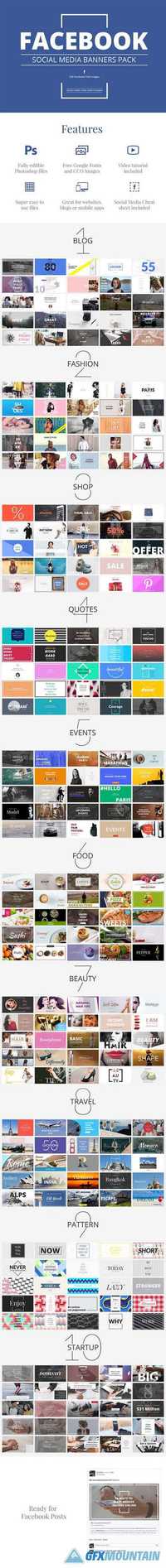 Facebook Social Media Banners Pack 716414