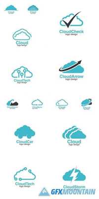 Cloud Creative Concept Logo Design Template