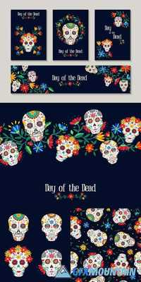 Day of the Dead Template Set for Cards or Label