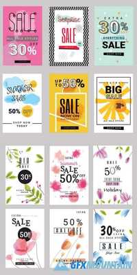 Sale Banners Collection for Social Media Banners, Web Design