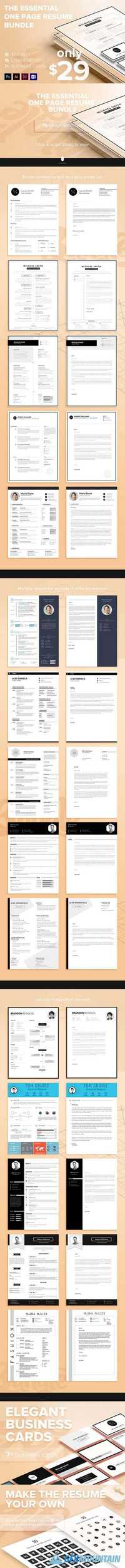 The Essential 1 Page Resume Bundle 940956