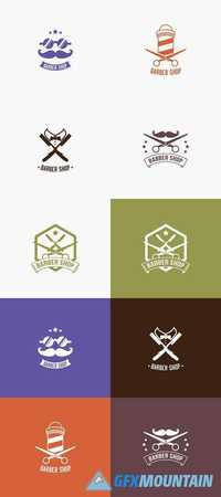 Barber Shop Emblems, Label, Badges and Designed Elements