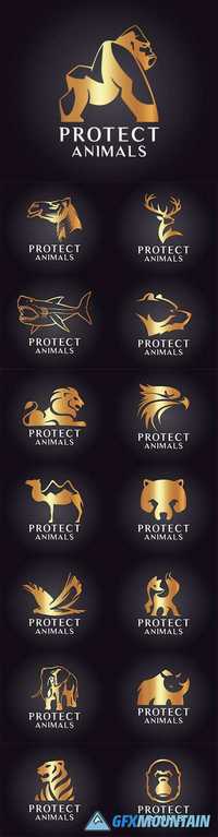 Gold Animals logo