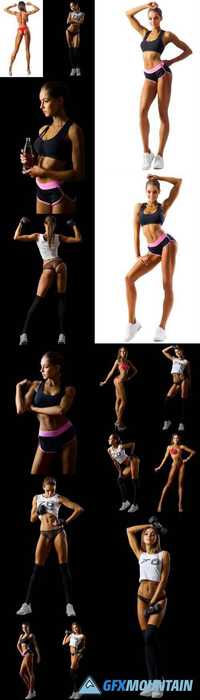 Young Fitness Girl Isolated