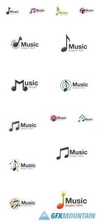Music Logo Creative Design Vector