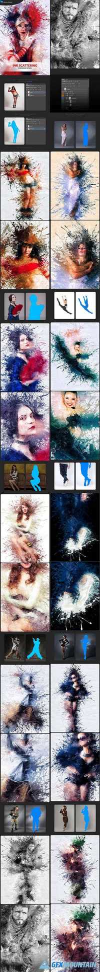 GraphicRiver - Ink scattering Photoshop Action - 18524094