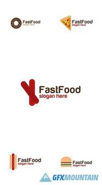 Fast Food Icon Logo Design Vector