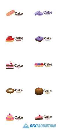 Cake Icon Logo Design Vector