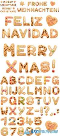 Christmas Cookies Alphabet - Sweet Letters and Numbers