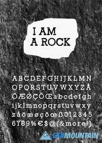 I Am a Rock font