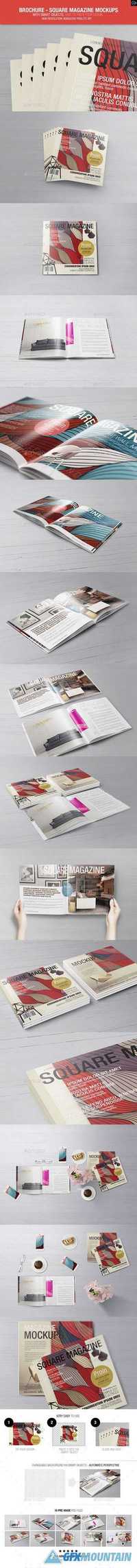 Brochure - Square Magazine Mockups 8989728