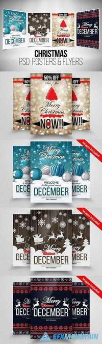 4 Christmas Flyer Template Bundle 919763