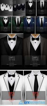 Set of Black and White Suits