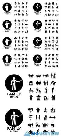Family Vector Icons Set