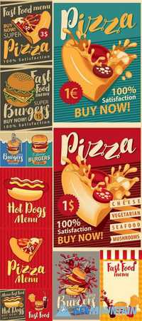 Fast Food - Retro Menu & Banners