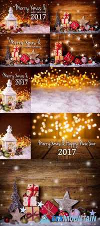 Merry Xmas and Happy New Year 2017 Background