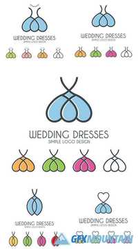 Wedding Dresses Simple Logo Design