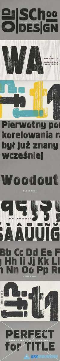 Woodout font