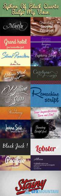 20 Elegant Script Fonts Collection