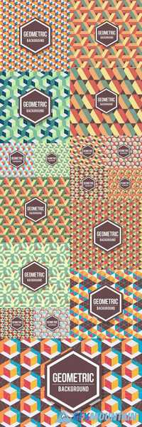 Abstract Geometric Background - Retro Pattern