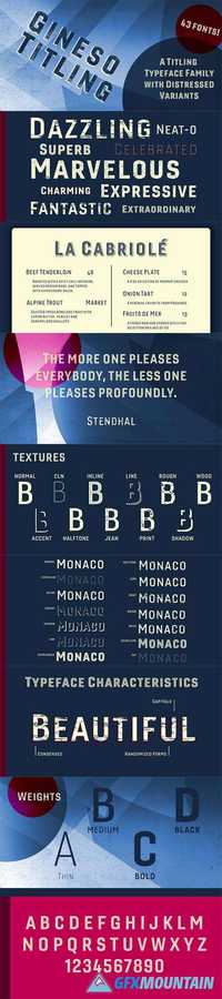 Gineso Titling Font Family