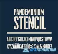 Pandemonium Stencil font