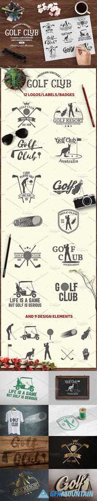  Set of Vintage Golf Club Emblems  1140724 
