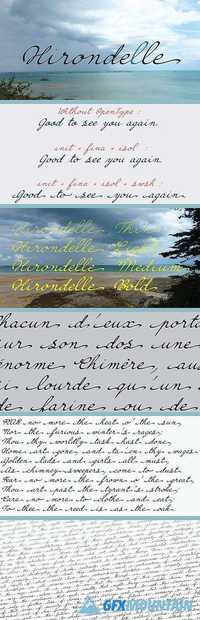 Hirondelle - Connected Handwriten Font Family