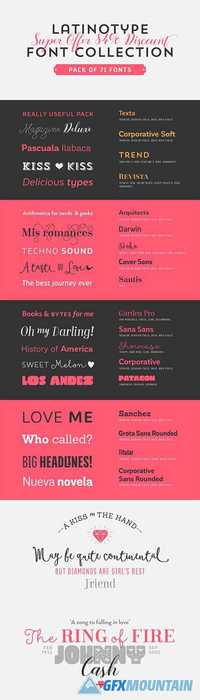 Latinotype Font Collection 71 Fonts