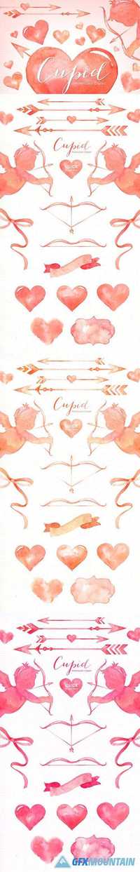Cupid Valentine's Watercolor Clipart 1156371