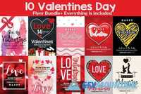 10 Valentines Party Flyer Bundle 1173627
