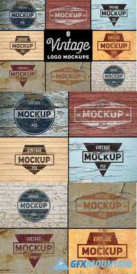 8 Vintage Logo Mockups 1153921