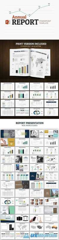 Annual Report Powerpoint + A4 Print 1157490